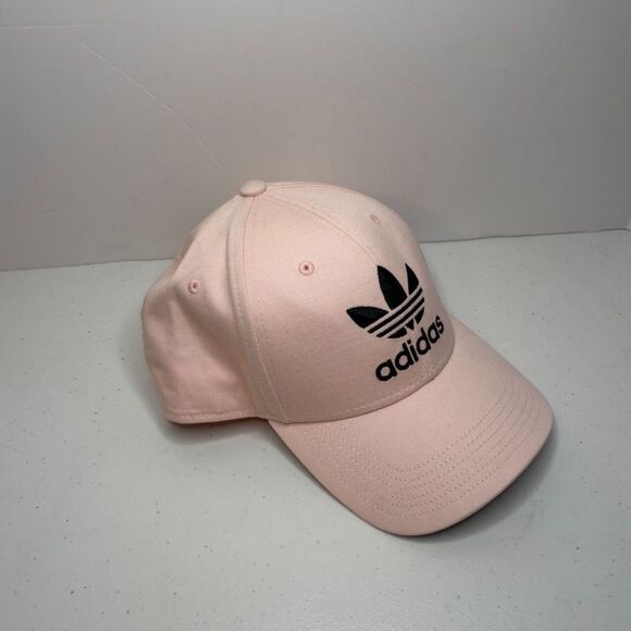 Adidas Original Baby Pink Logo Baseball Cap Snapback Hat Womens - Picture 4 of 7
